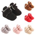 thumbnail image 1 of TBWNWG Baby Boy Girl Winter Boots Soft Sole Warm Toddler Prewalker Booties with Bowknot Design, 1 of 4