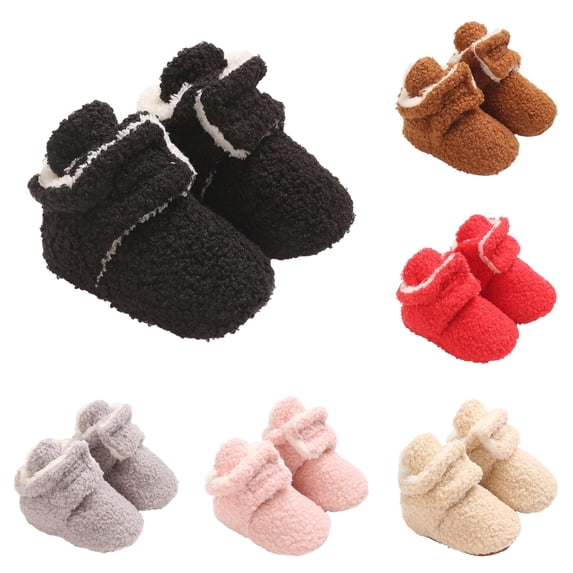 TBWNWG Baby Boy Girl Winter Boots Soft Sole Warm Toddler Prewalker Booties with Bowknot Design
