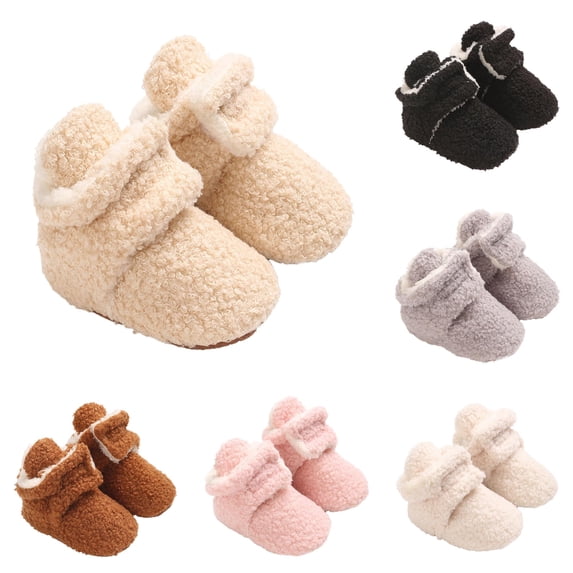 TBWNWG Baby Boy Girl Winter Boots Soft Sole Warm Toddler Prewalker Booties with Bowknot Design