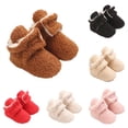 thumbnail image 1 of TBWNWG Baby Boy Girl Winter Boots Soft Sole Warm Toddler Prewalker Booties with Bowknot Design, 1 of 4