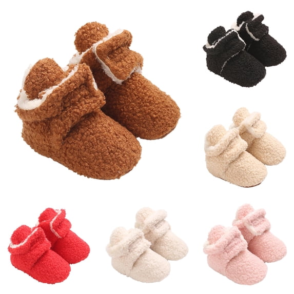 TBWNWG Baby Boy Girl Winter Boots Soft Sole Warm Toddler Prewalker Booties with Bowknot Design