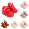 thumbnail image 1 of TBWNWG Baby Boy Girl Winter Boots Soft Sole Warm Toddler Prewalker Booties with Bowknot Design, 1 of 4