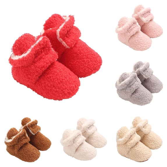 TBWNWG Baby Boy Girl Winter Boots Soft Sole Warm Toddler Prewalker Booties with Bowknot Design