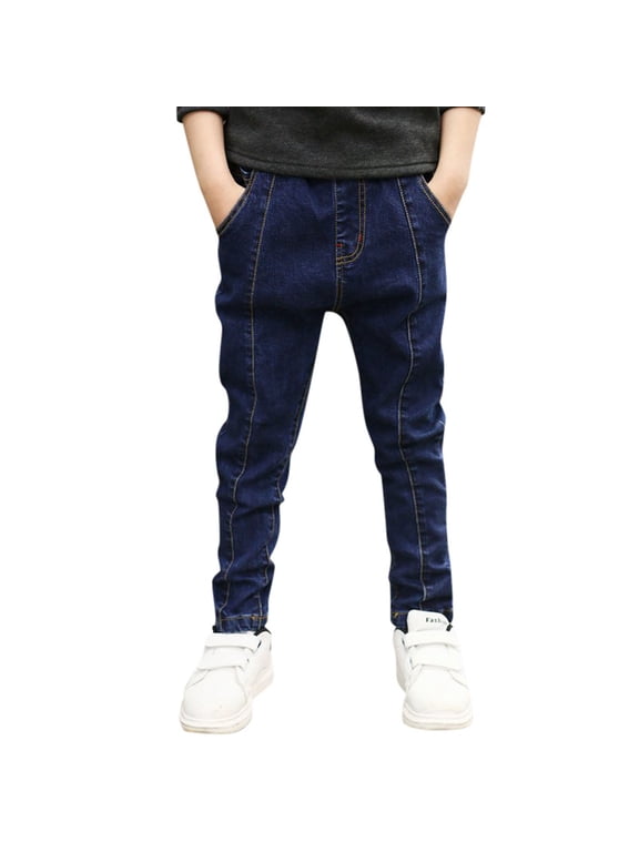 Baby Boy Jeans,Boys Regular Straight Fit Jeans Casual Denim Pants Stretch Denim Pants,Size 4-5 Years