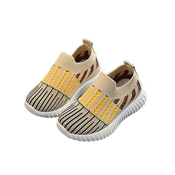 TBWNWG Baby Sneakers for Lightweight Breathing Athletic Toddler Shoes Non- Socks for Boys and Girls Easy to Wear Comfortable Footwear,Size 18-24 Months
