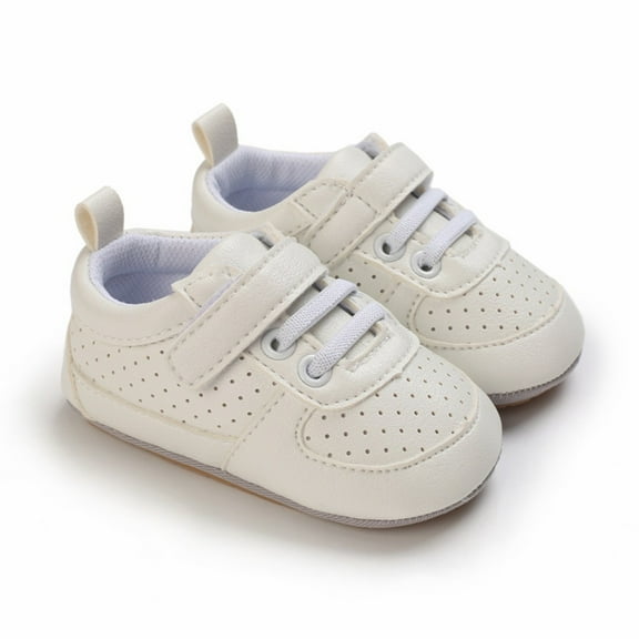 TBWNWG Baby Sneakers Non Trainers for and Toddlers Soft Sole PU Leather Baby Shoes for Boys and Girls,Size 13-3