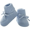 thumbnail image 1 of TBWNWG Baby Sneakers for Warm Winter Booties with Bow Soft Knit Toddler Socks Cute First Shoes for Boys Girls,Size 9-12 Months, 1 of 6