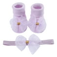 thumbnail image 1 of TBWNWG Baby Socks with Non- Sole and Matching Hair Bow for Toddlers and Young Girls,Sizes 0 Months, 1 of 6