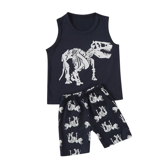 TBWNWG Big Boys Pajamas,Boys' 2-Piece Cotton Pajama Set,Size 3-4 Years