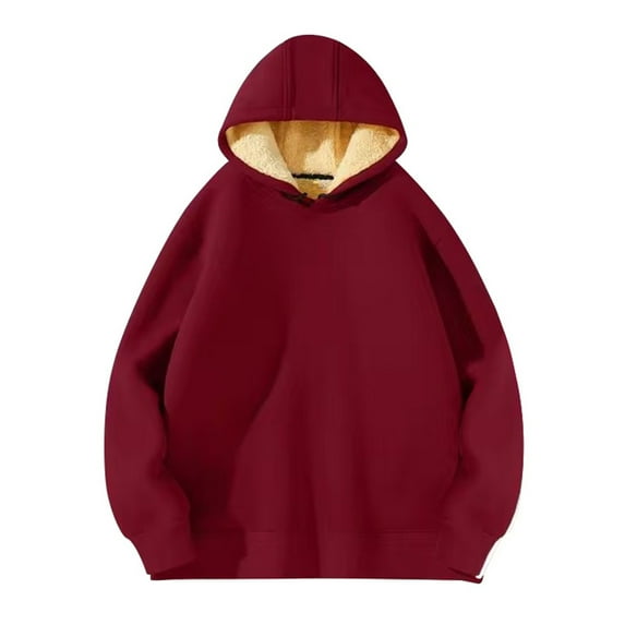 TBWNWG Black Hoodie Men,Men's Pullover Hoodie Thick Lined Pocket Winter Windproof Warm Hoodie Athletic Sweatshirts,Sizes 4XL