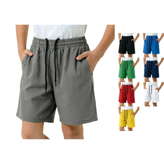 TBWNWG Boys Athletic Shorts for Everyday Casual and Outdoor Activities with Elastic Waistband Breathable Mesh for Spring Summer Comfort and Versatile School and Sports Wear