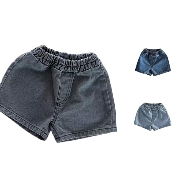 TBWNWG Boys Denim Shorts Casual Solid Toddler Classic Pants Summer Breathable Soft Blend Comfort Playwear,Size 2-3 Years