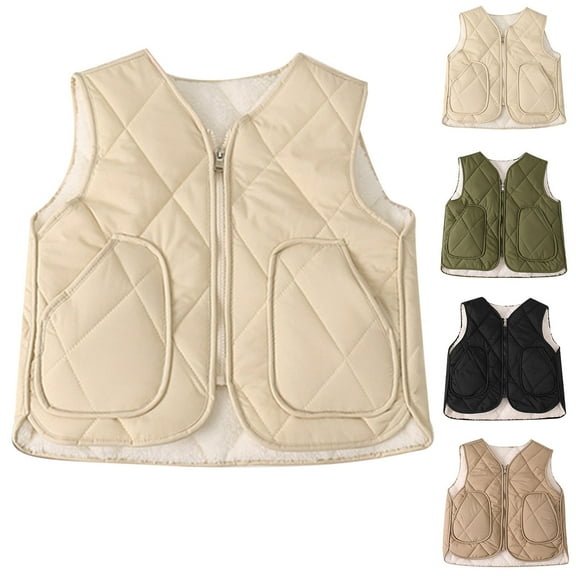 TBWNWG Boys Down Vest Insulated Padded Outerwear Winter Warm Lined Sleeveless Jacket for Kids and Youth