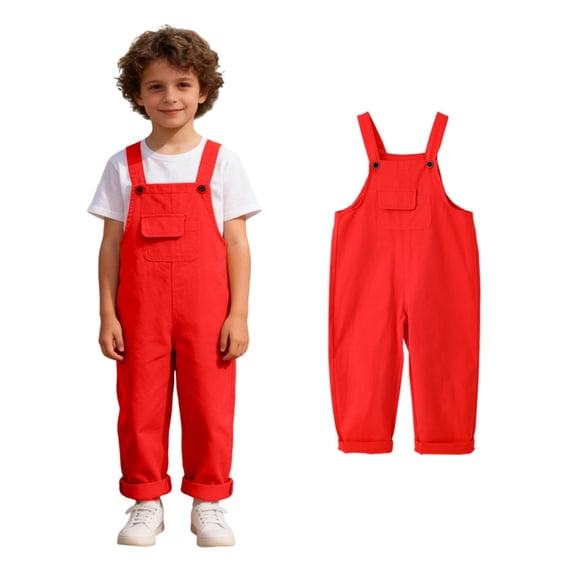 TBWNWG Boys Everyday Playful Performance Romper for Kids and Featuring Practical Wide Pants and Cozy Pocketed Design,Size 8-9 Years