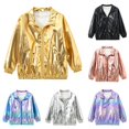 thumbnail image 1 of TBWNWG Boys Girls Autumn Zip Up Collared Casual Jacket Fashion Outerwear Coat, 1 of 9