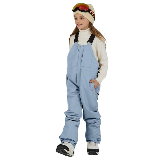 TBWNWG Boys Insulated Adjustable Ski Bib Overalls With Reinforced Knees For Winter Outdoor Play And Activities,Sizes 5-6 Years