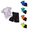 thumbnail image 1 of TBWNWG Boys Outfits&Set Kids Sports Shorts Sets for Play with Quick-Dry Tracksuit 2-Piece Basketball Performance Tank Top and Mesh Shorts, 1 of 3