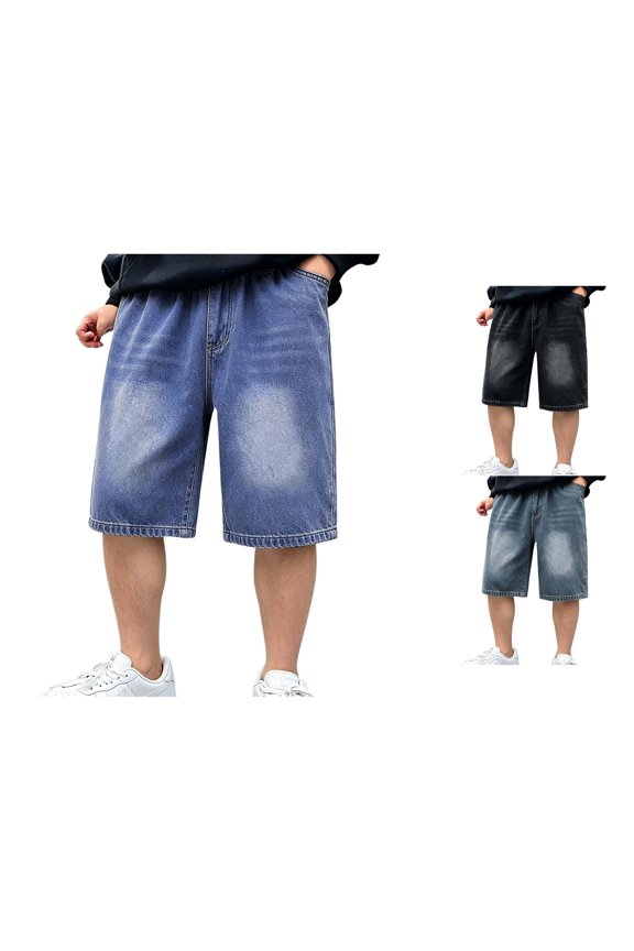 Boys Pants Denim Shorts for Everyday Wear – Classic Solid Color Casual Short for Kids Lightweight Comfort Flexible Fit Easy Care Spring Summer