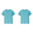 thumbnail image 1 of TBWNWG Boys' Short Sleeve Mesh T-Shirt 2PC,Light Blue 2PCS,Size 2XL, 1 of 8