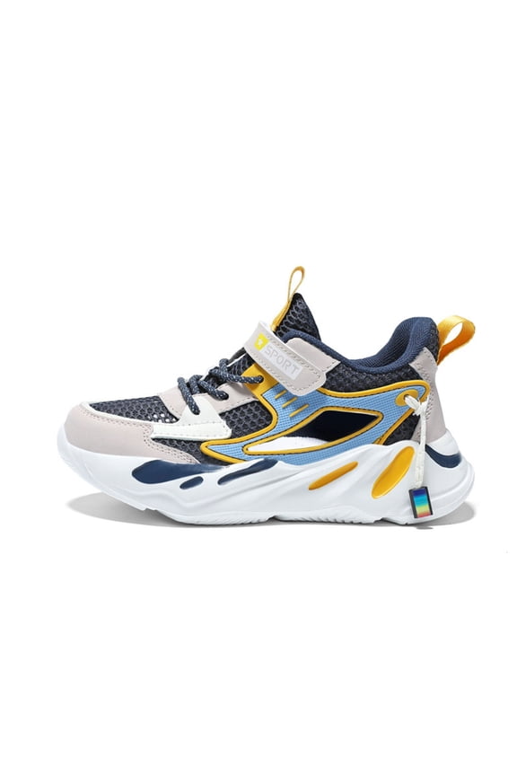 Boys Sneakers for Kids Lightweight Breathable Mesh Sports Shoes for Daily Wear Outdoor Activities Hiking and Comfort Walking for Boys Ages 5-12,Sizes 5.5-6 Years