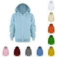 thumbnail image 1 of TBWNWG Boys Solid Zip Up Hoodie Sweatshirt Long Sleeve Casual Jacket Coat Youth Kids Outerwear Warm Pullover Athletic Top, 1 of 7