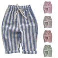 thumbnail image 1 of TBWNWG Boys Striped Harem Pants Toddler Casual Elastic Waist Joggers Baby Spring Summer Lightweight Breathable Daily Trousers with Comfortable Stretch Fit for Kids, 1 of 3