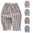 thumbnail image 1 of TBWNWG Boys Striped Harem Pants Toddler Casual Elastic Waist Joggers Baby Spring Summer Lightweight Breathable Daily Trousers with Comfortable Stretch Fit for Kids, 1 of 3