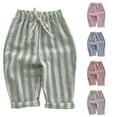 thumbnail image 1 of TBWNWG Boys Striped Harem Pants Toddler Casual Elastic Waist Joggers Baby Spring Summer Lightweight Breathable Daily Trousers with Comfortable Stretch Fit for Kids, 1 of 3
