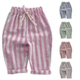 thumbnail image 1 of TBWNWG Boys Striped Harem Pants Toddler Casual Elastic Waist Joggers Baby Spring Summer Lightweight Breathable Daily Trousers with Comfortable Stretch Fit for Kids, 1 of 3