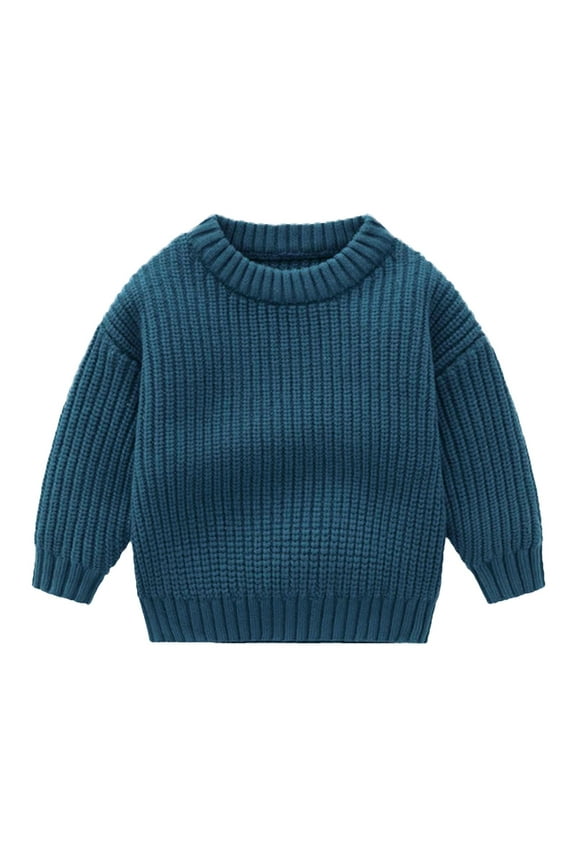 Boys Sweaters Toddler Kids Solid Knit Sweater Winter Clothes for Children Stylish Baby Tops Garment for Cold Weather,Size 6-12 Months