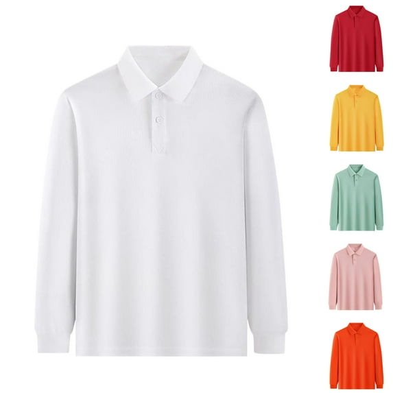 TBWNWG Boys Tops Long Sleeve Solid Color Shirt Tee for Kids - Stylish Comfortable Versatile Casual Wear for Boys and Girls,Size 11-12 Years