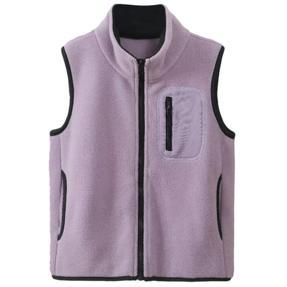 TBWNWG Boys Vest for Children Warm Winter Padded Sleeveless Jacket with Zipper Ideal for Outdoor Activities