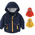thumbnail image 1 of TBWNWG Boys Windbreaker Jacket Hooded Lightweight Outerwear Toddler Kids Casual School Coat Zip Pocket Outdoor Spring Autumn Activewear, 1 of 9
