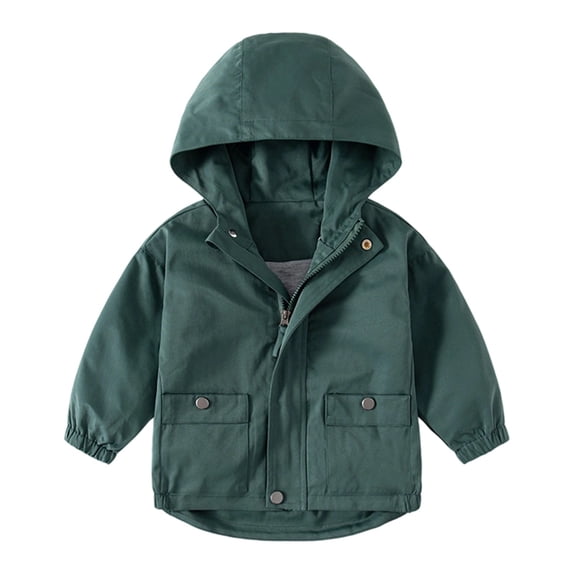TBWNWG Boys Windbreaker Jacket Lightweight Hooded Zipper Coat Casual School Outdoor Jacket for Boys Age 2 to 13 - for Everyday Use for 8-9 Years