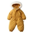 thumbnail image 1 of TBWNWG Boys Winter Snowsuit Romper for Cold Weather Adventures Insulated Heavyweight Two-Tone Ski Jumpsuit with Windproof Fabric for Daily Outdoor Play Durable Cold-Weather Outfit,Size 12-18 Months, 1 of 9