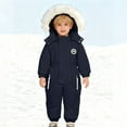 thumbnail image 1 of TBWNWG Boys Winter Thermal Romper Jumpsuit for Toddlers and Kids Insulated Snowsuit Coverall for Everyday Casual Outdoor Winter Activities,Size 2-3 Years, 1 of 5