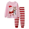 thumbnail image 1 of TBWNWG Christmas Pajamas for Kids Girls Holiday Long Sleeve Sleepwear Santa Cotton Pajamas Sets for 2-12T Boys/Toddler Pjs,Sizes 6-7 Years, 1 of 2