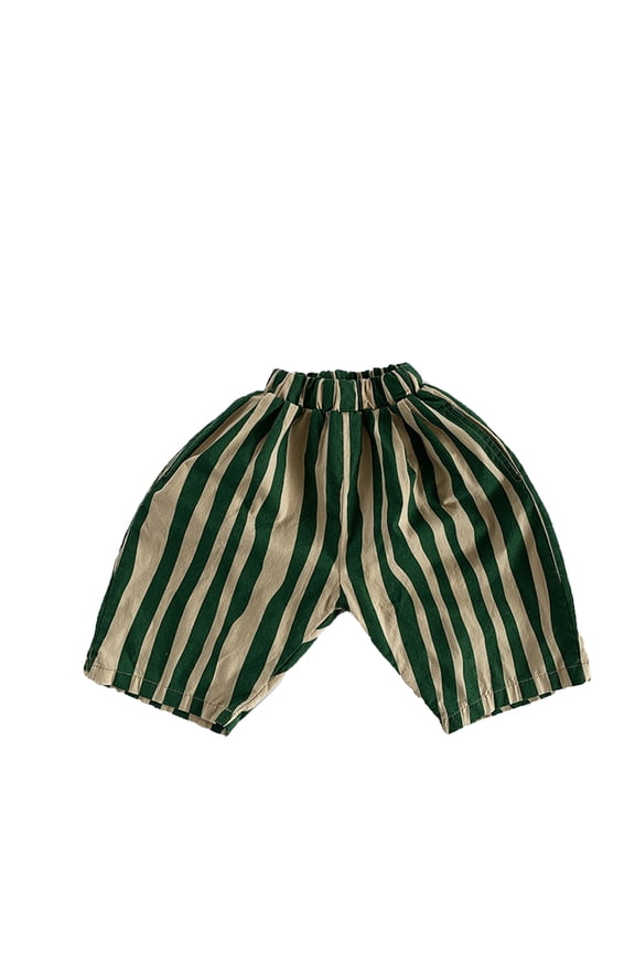 Classic Pants for Boys Thin Cotton Stripe Elastics Waist Casual Summer Toddler Pants Lightweight,Size 4-5 Years