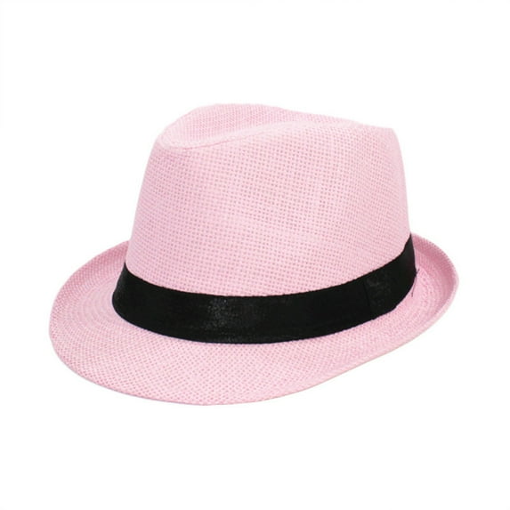 TBWNWG Classic Short Brim Straw Sun Hat for Kids Boys Girls Summer Casual Outdoor Beach Wear,Sizes One Size
