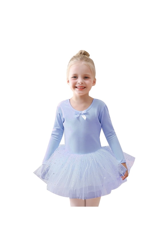 Classical Ballet Practice Tutu Dress for Girls Dance Recital Performance Elegant Leotard Skirt Ballerina Training Outfit,Sizes 3-4 Years