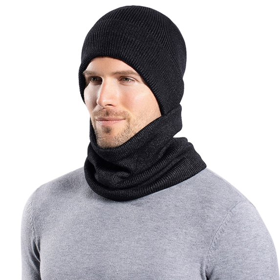 TBWNWG Couples Winter Warm Knit Hat and Scarf Two Piece Set for Men and Women Cold Weather Accessories,One Size