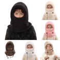 thumbnail image 1 of TBWNWG Cozy Kids Winter Warm Hat With Ear And Neck Gaiter Thermal for Cold Weather Outdoor Activities Skiing Cycling,Sizes 3-10 Years, 1 of 6