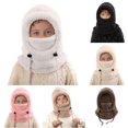 thumbnail image 1 of TBWNWG Cozy Kids Winter Warm Hat With Ear And Neck Gaiter Thermal for Cold Weather Outdoor Activities Skiing Cycling,Sizes 3-10 Years, 1 of 6