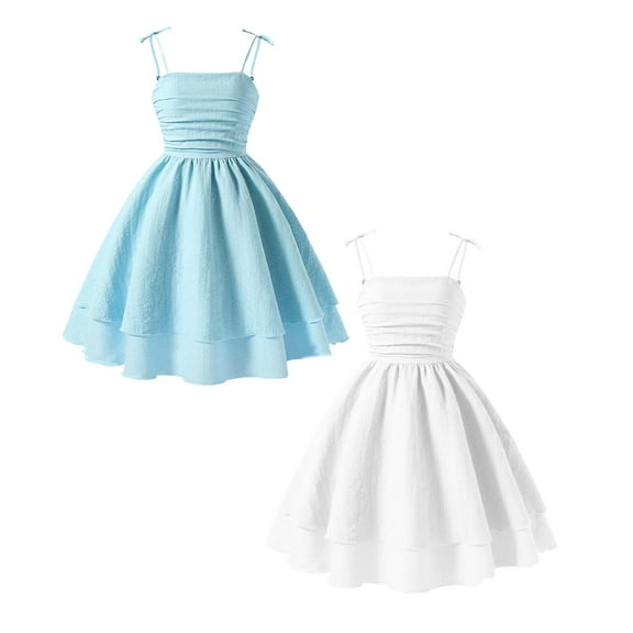 TBWNWG Cute Dresses for Girls 10-12,Girls Summer Dress Sleeveless Casual for Kids,Size 9 Years