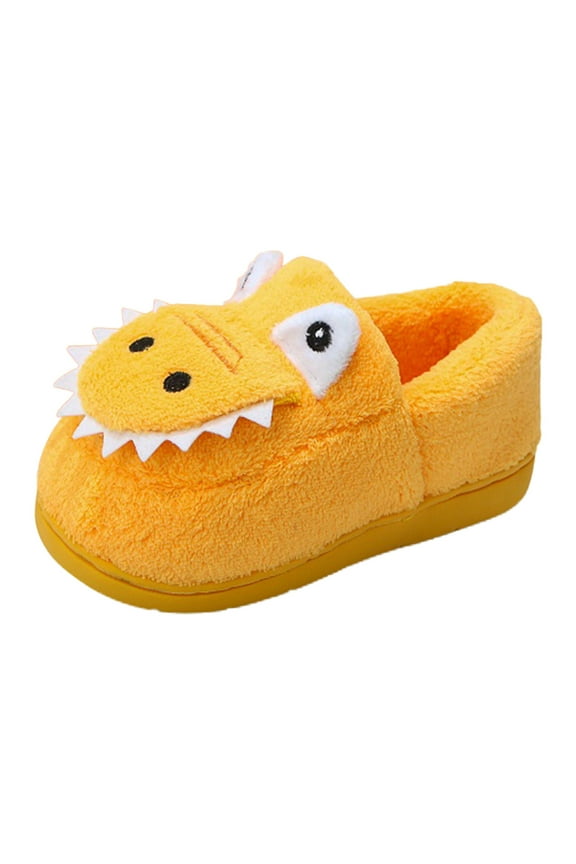Cute Girls Slippers Lightweight Comfortable Cartoon Animal Shape Fashion Stylish Warm Soft Winter Flat Bottom Shoes,Size 6-7 Years
