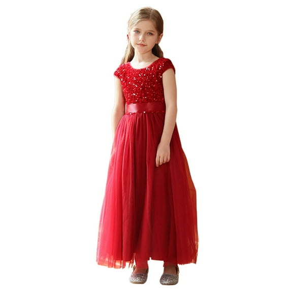 TBWNWG Elegant Formal Tutu Gown For Girls Recital Pageant Performance Dress With Layered Skirt And Decorative Sash,Size 15-16 Years