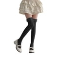 thumbnail image 1 of TBWNWG Elegant Lace Bow Thigh High Over The Knee Stockings Seamless Hold Ups for Women,Sizes One Size, 1 of 5
