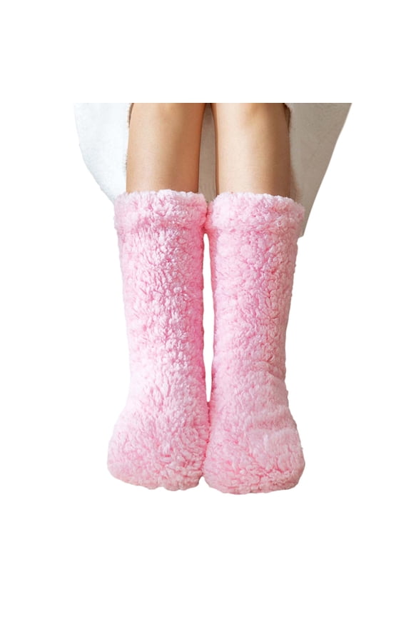 Extra Long Floor Socks for Adults Cozy Winter Home Sleeping Foot and Leg Warmers Soft Knit Comfort,Size One Size