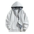 thumbnail image 1 of TBWNWG Fashion Hoodies for Men,Men's Casual Hooded Plaid Color Matching Hoodie,Size 2XL, 1 of 8