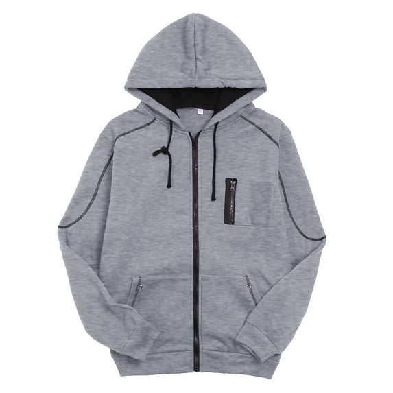 TBWNWG Fashion Hoodies for Men,Mens Autumn And Winter Fashion Casual Solid Color Matching Pocket Thin Velvet Hooded Sweater Coat Jacket,Size XL
